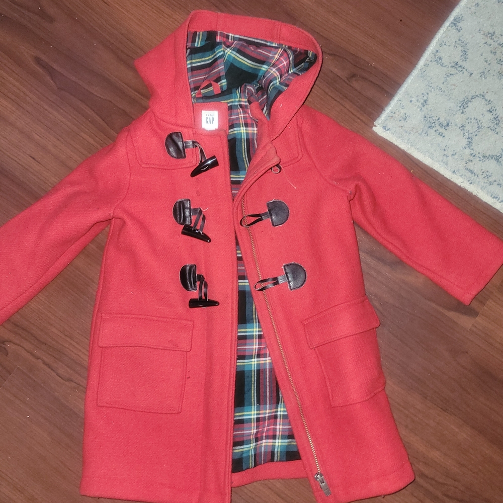 GAP Kids Red Toggle Puffer Coat